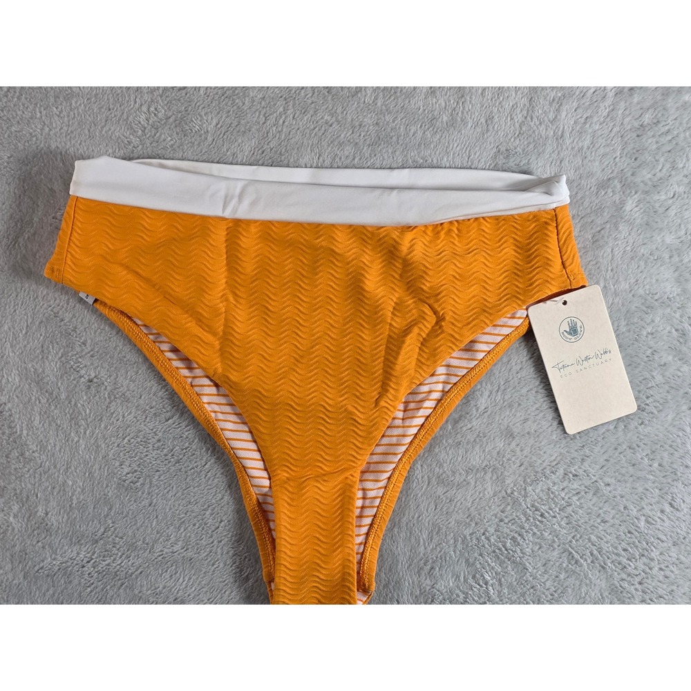 Body Glove Marlee High Waist Bikini Bottom Yellow Swim Size S New